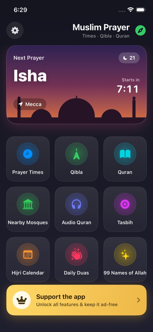 Muslim app — Home