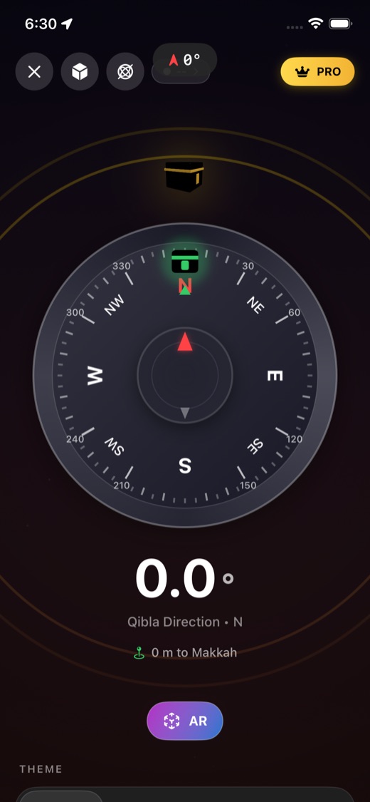 Muslim app — Qibla Direction